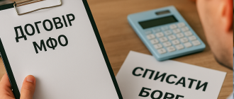 Чоловік аналізує договір із МФО щодо списання боргу