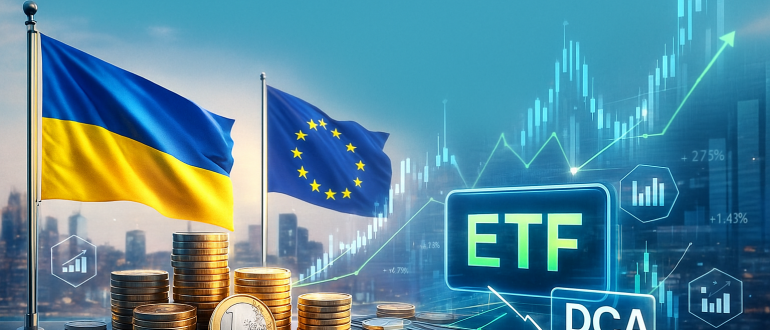 Інвестування через Європу у 2025 році — фінансова ілюстрація без тексту